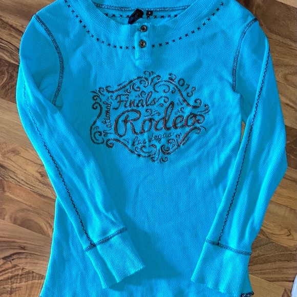 Warm! Las Vegas National Rodeo Finals long tee. Sz S (A2) - Picture 1 of 6
